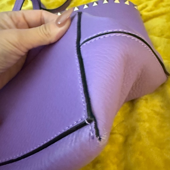 Rockstud leather tote bag - Picture 9 of 13